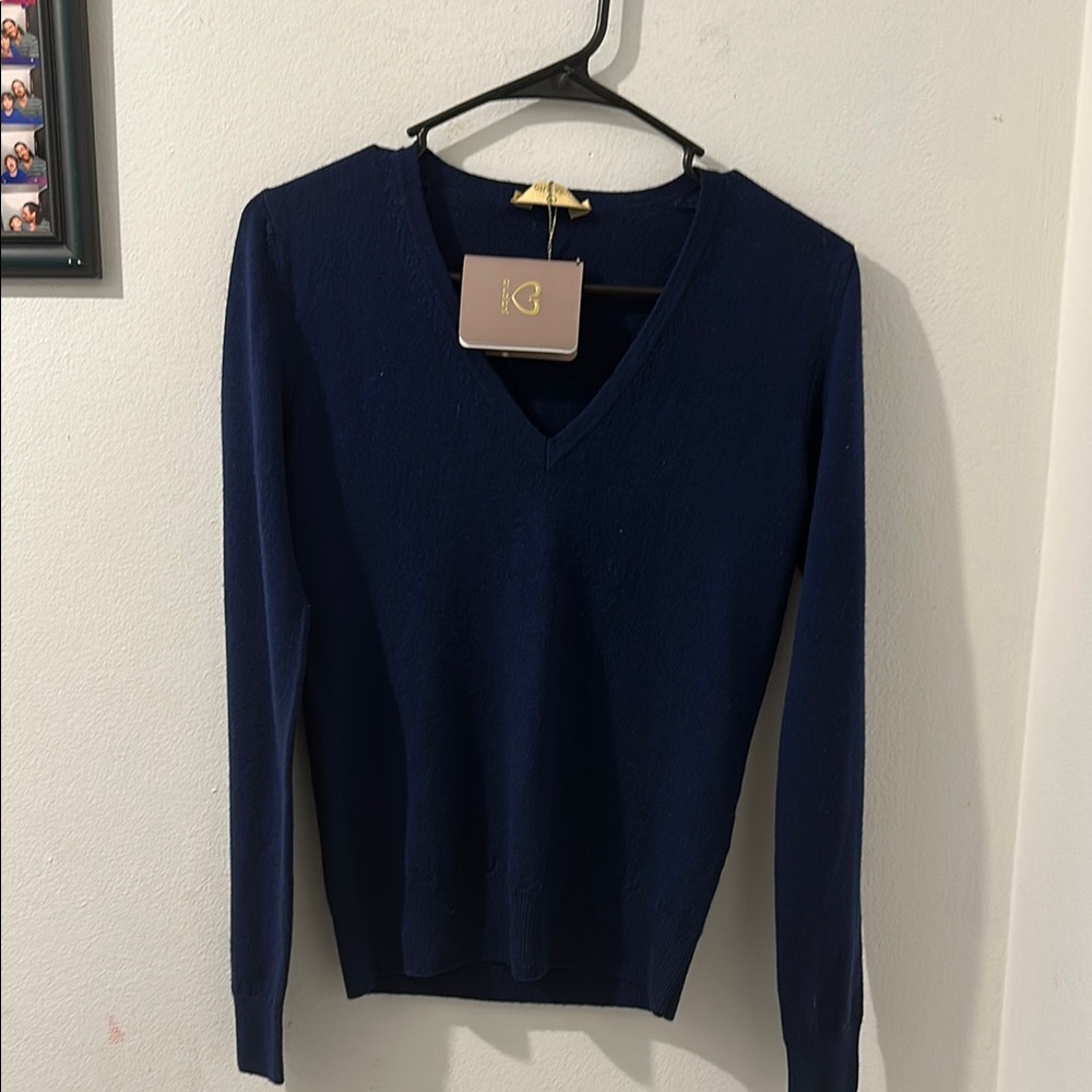 Cruciani Blue V-Neck Sweater
